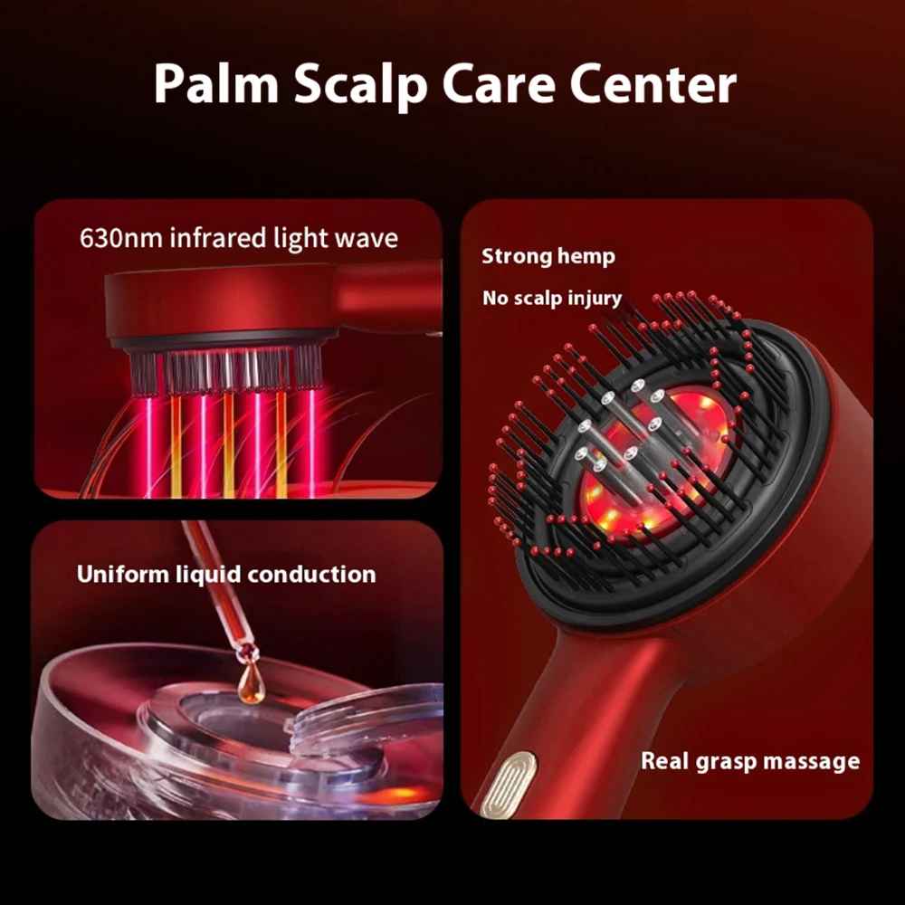 Electric Massage Brush with Red Light Therapy β Grow Your Hair and Care for Your Scalp