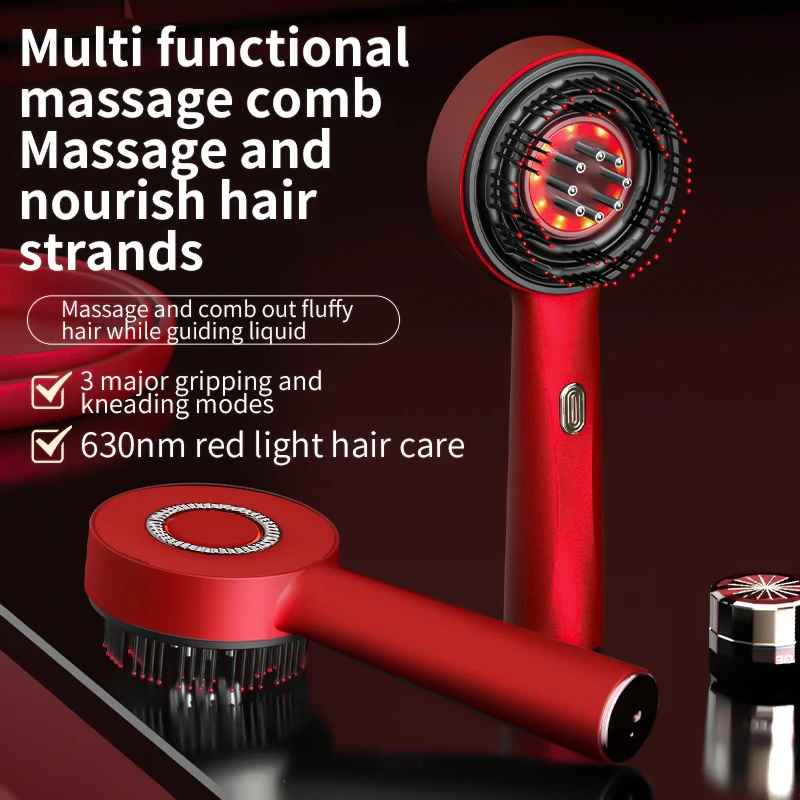 Electric Massage Brush with Red Light Therapy β Grow Your Hair and Care for Your Scalp