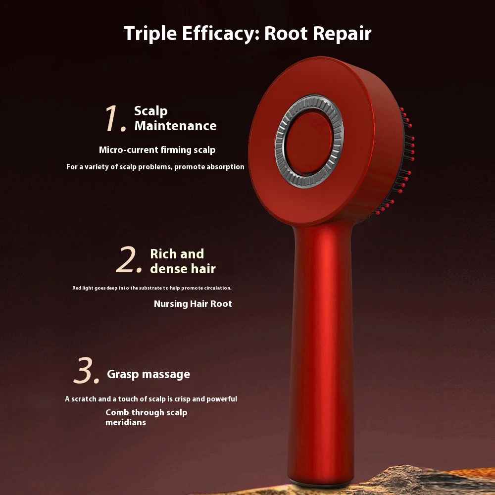 Electric Massage Brush with Red Light Therapy β Grow Your Hair and Care for Your Scalp